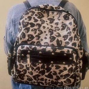 Mini Leopard print backpack